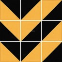 Mexican Ceramic Frost Proof Tiles Black and Yellow Mustard